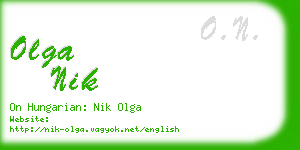 olga nik business card